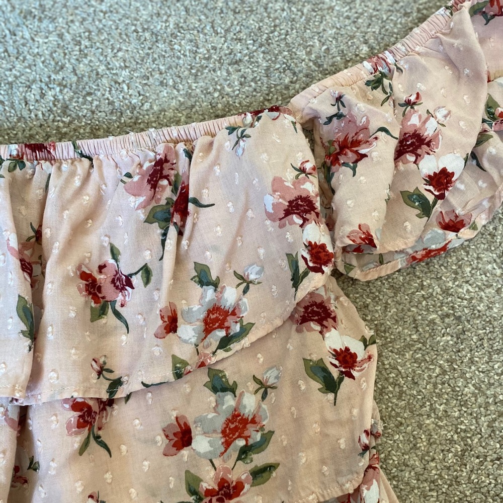 AEO — Off the shoulder, loose-fitting floral top